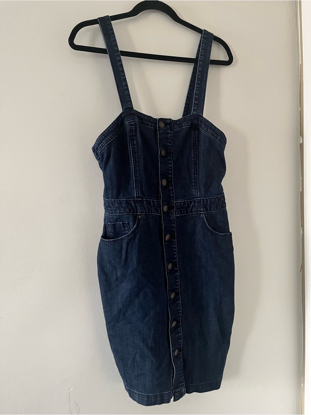 Universal Thread 100% Cotton Denim Mini Dress 8 Button Front Western Cowgirl